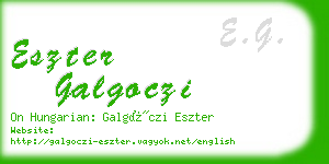 eszter galgoczi business card